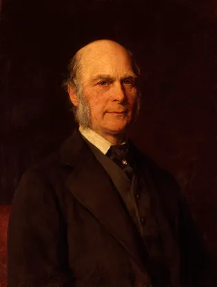 Francis Galton detail oil painting G Graef 1882.